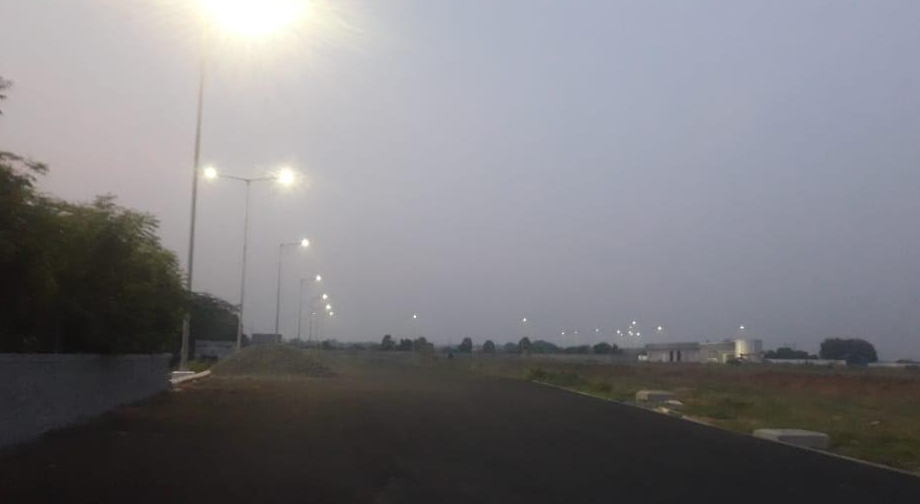 Street Light work @ Indospace Koodapakkamm