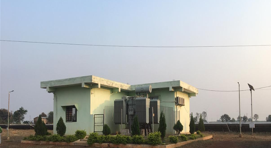 Transformer @ 5 MW Solar Power plant in Zaheerbad